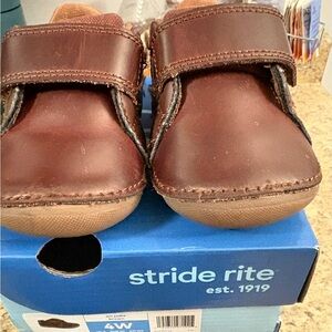Stride Rite Leather Brown Baby Shoes